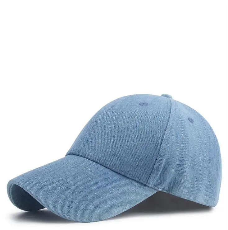 Color sólido Denim lavado Snapback sombreros de otoño de los hombres de verano las mujeres gorra de béisbol Golf bloqueador solar Baseball Casquette de Hockey tapas