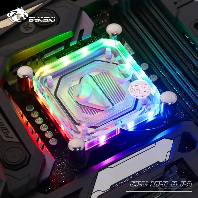 Bykski cpu водоблок для INTEL LGA1150 1151 1155 1156 2011X99 прозрачный/черный/серебристый поддержка 3pin/4pin/SNCY материнская плата