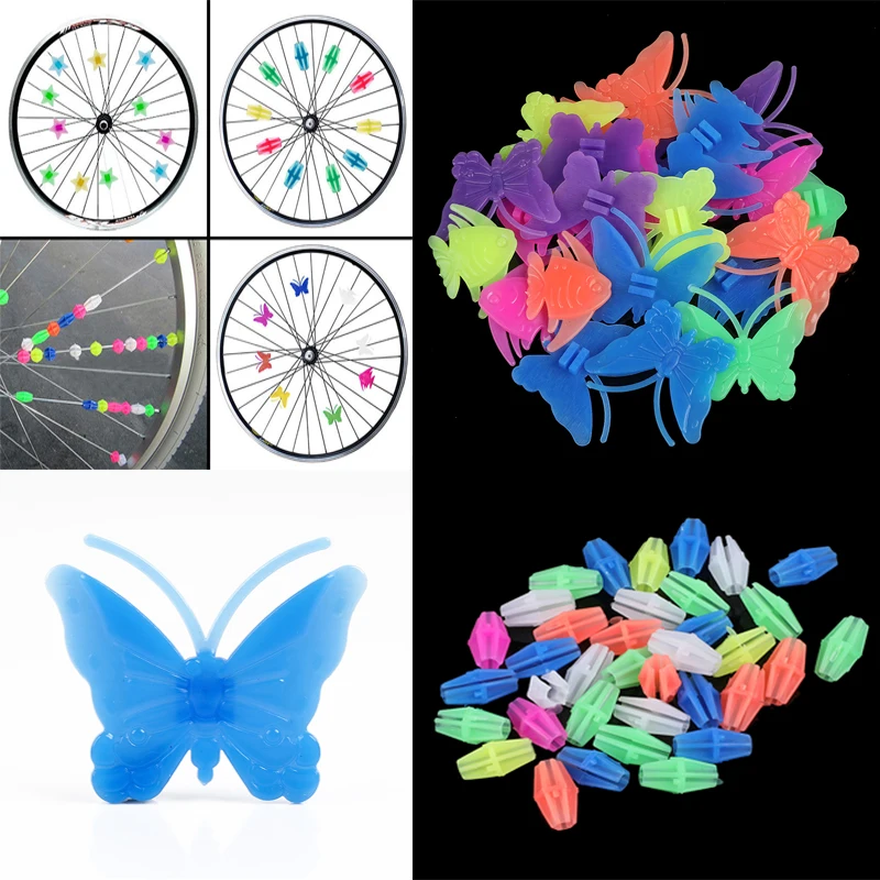 36 шт./пакет Велоспорт Пластик колесных дисков красочный украшение в виде звезды MTB велосипед украшения для подсветка для колес велосипеда аксессуары