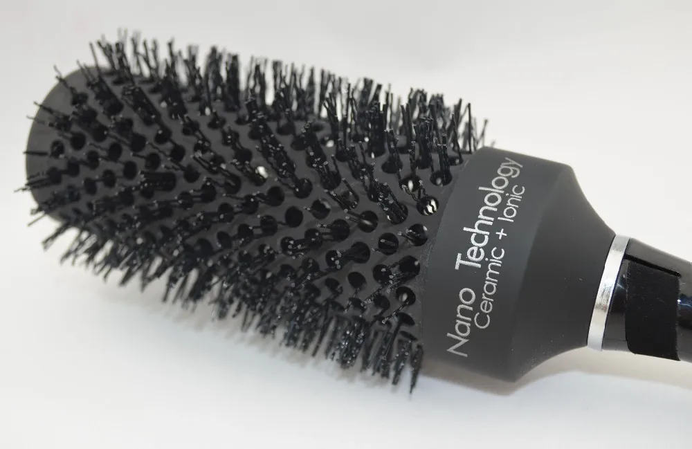 Горячая Распродажа нано керамическая расческа для волос черного цвета, ионная круглая щетка в нано технологии цена для i 1 набор 5 шт
