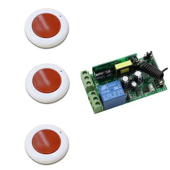 

AC 85-250V 1CH 10A Relay Wireless Remote Control Switch Remote Power Switch System Receiver Transmitter Learning Code