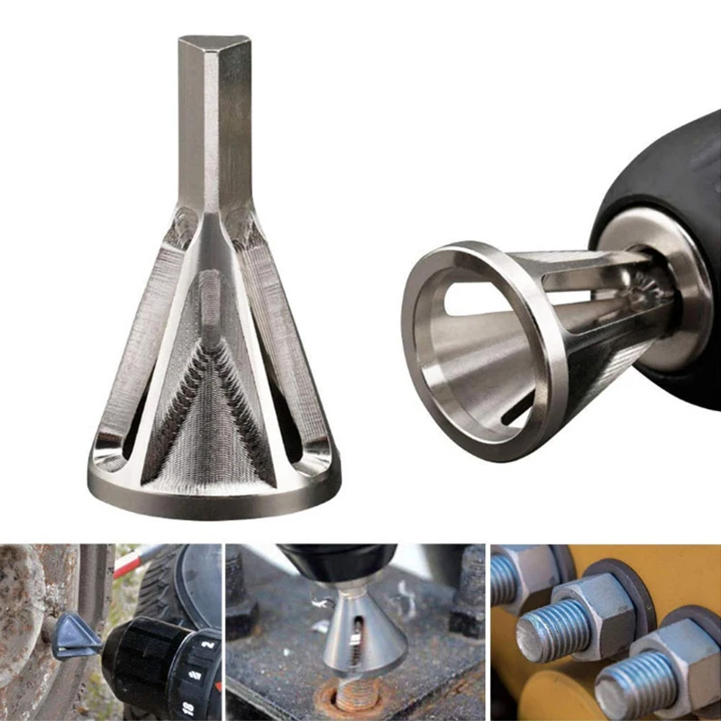 

Heliburr Deburring External Chamfer Tool Grinding Angle Remove Burr Tools Repairs Bolts Tightens Nuts Drills Bits Chuck Trimming