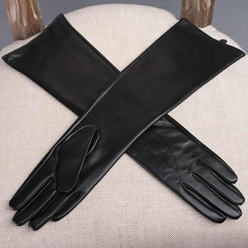 Magelier осенне-зимние перчатки из натуральной кожи для женщин, перчатки из натуральной овчины с сенсорным экраном, женские теплые длинные перчатки 083