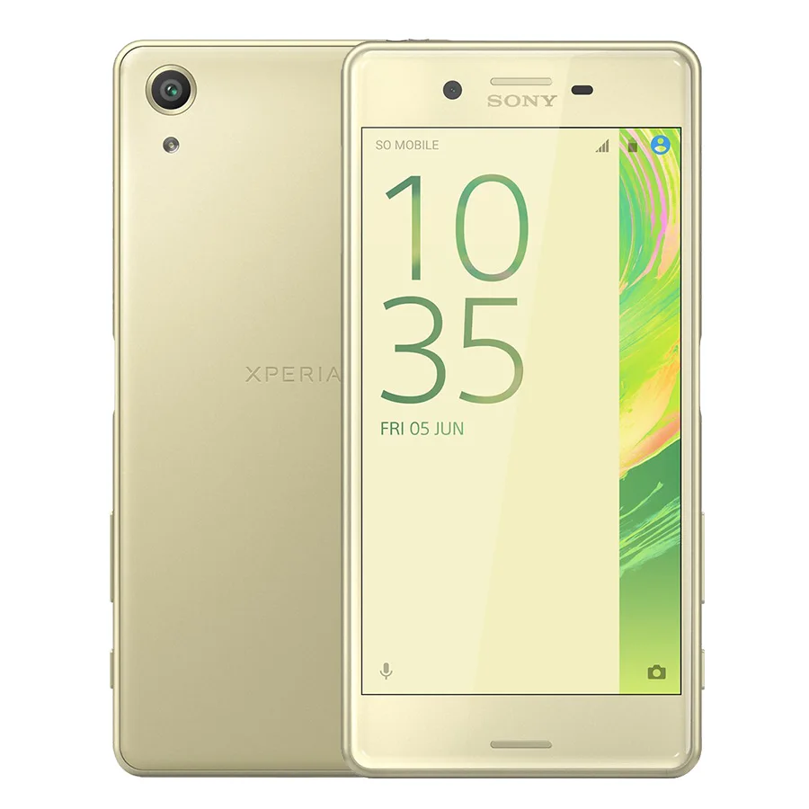 Мобильный телефон sony Xperia X Performance F8131 GSM LTE с оперативной памятью 3 гб пзу 32 гб 5," с одной sim-картой Android четырехъядерный процессор 23 мп 2700 мач - Цвет: Lime Gold