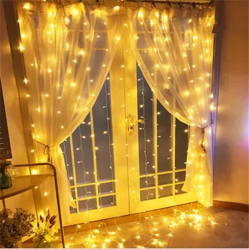 

Christmas Decorations EU 220V led icicle led curtain fairy string light Christmas light for Wedding home garden party decor noel