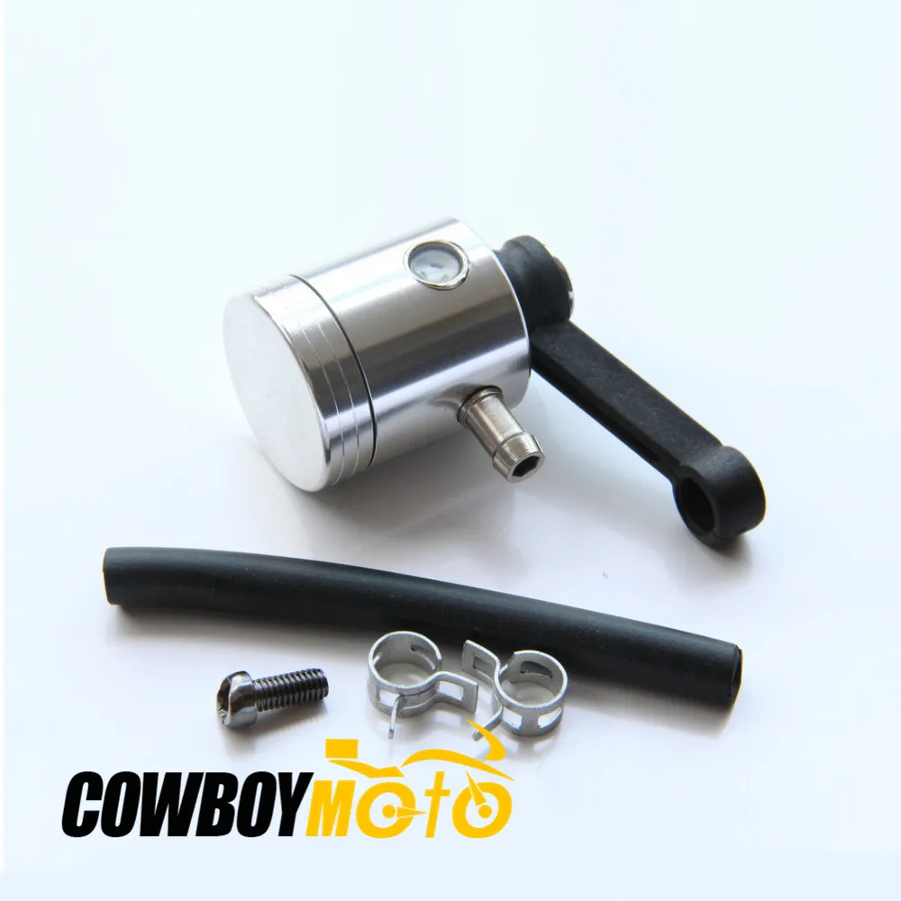 Universal Motorcycle Master Front Brake Clutch Tank Cylinder Fluid Oil Reservoir Silverbrake