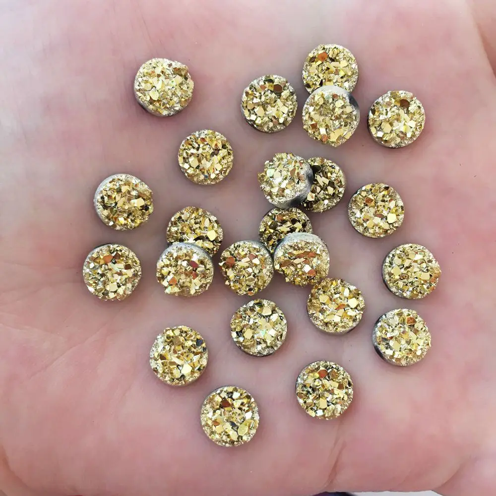 120 шт AB смолы Bling неровности поверхности руды Кристалл 8 мм круглый горный хрусталь орнамент DIY свадебное украшение SW72* 3