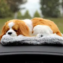 Продукт автомобиля украшения 24 см мини плюшевая игрушка-животное моделирование освежитель воздуха бамбуковый уголь включает хаски