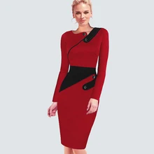 Plus Size Elegant Office Business Dress Casual Tunic Bodycon Sheath Fitted