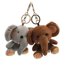 Мини слон плюшевая кукла подвеска брелок держатель сумка Декор мягкие брелоки с игрушками для девочек женщин