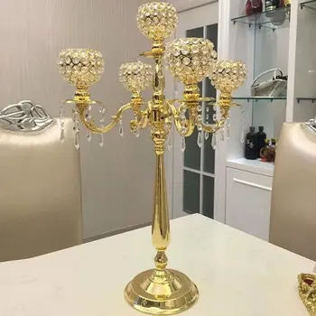 

about 20 days sent out order ) New wedding gold tall crystal candelabra centerpieces