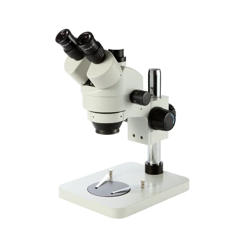 

7X-45X Table Pillar Stand Professional Trinocular Stereo Vertical Zoom Microscope Inspection PCB Microscopio for THT Soldering