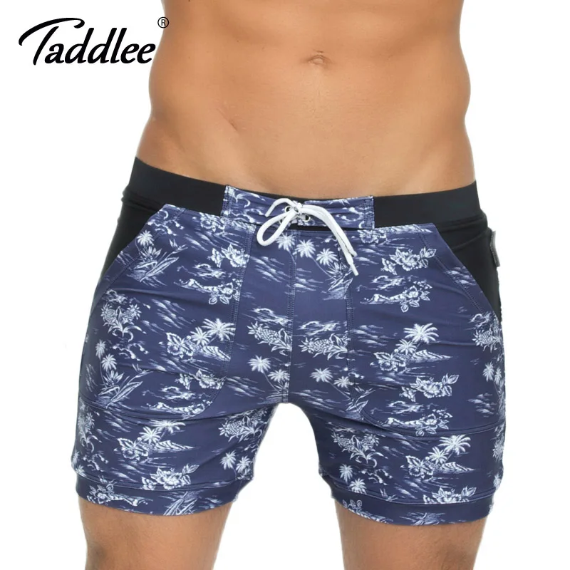 Taddlee Brand Men's Swimwear Swimsuits Basic Beach Board Shorts Plus