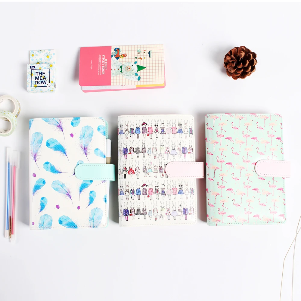 New creative cute leather spiral notebooks stationery,candy person