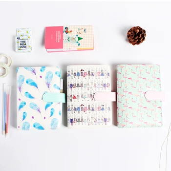 

New creative cute leather spiral notebooks stationery,candy person agenda planner organizer/binder diary weekly planner gift A6