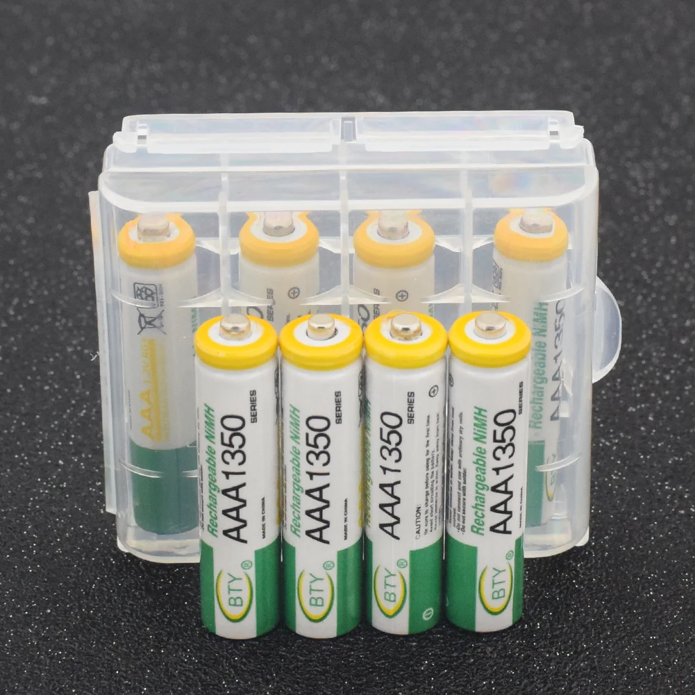 С коробкой 4 шт 20 никель металл гидридных аккумуляторов AAA 1350MAH батарея 1 2 V 3A