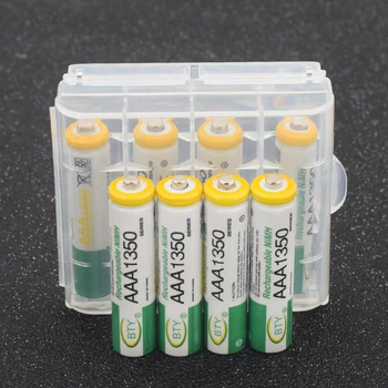 

With Box 4PCS-20PCS NI-MH Rechargeable Batteries AAA 1350MAH battery 1.2V 3A high capacity 1350maH rechargeable battery AAA