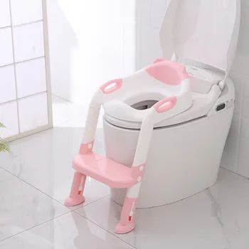 

Newborn Baby Child Potty Toilet Trainer Seat Step Stool Ladder Safety Adjustable Soft Padded Training Chair stepladder stool