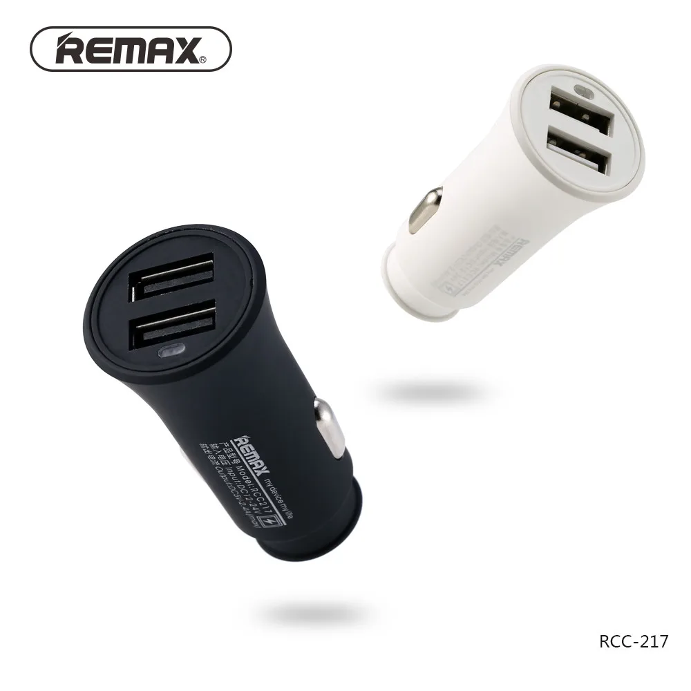 

REMAX 2.4A Dual USB Car Charger with LED Fast Charge adatper Mini usb car charging For iphone 5 6 7 8 X/xiaomi/ipad Samsung