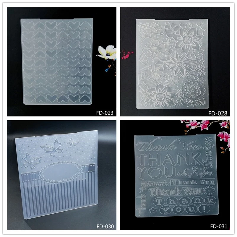 

AZSG Heart-shape/Flower/Butterfly DIY Cutting Die Scrapbooking Plastic Embossing Folder For Scrapbooking Photo Album Paper Craft