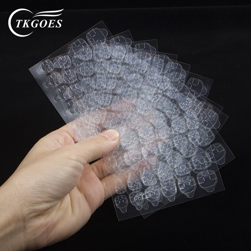 

5Sheet-10Sheet/pack Transparent Double Sided Adhesive Tapes Stickers Fingernail Art False Nail Tips Extension Tools