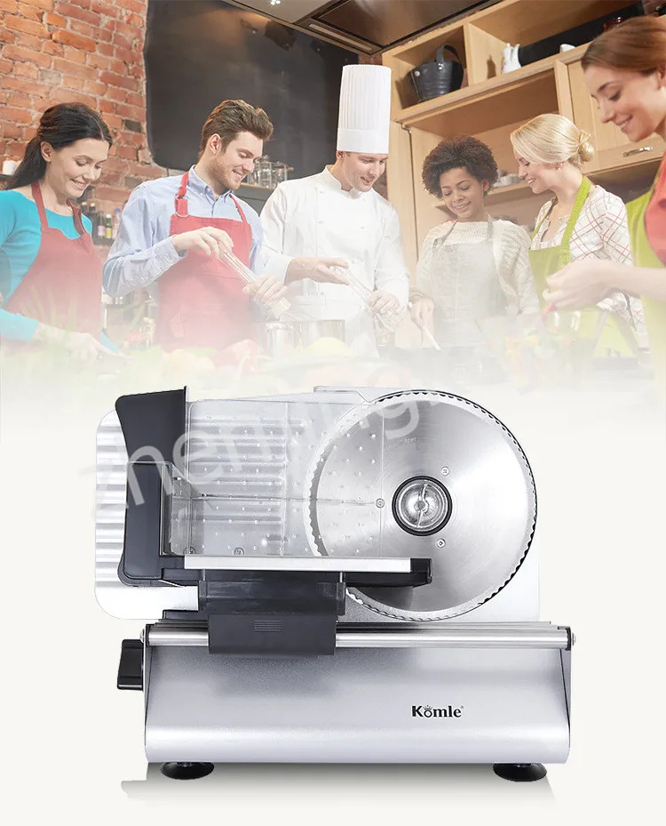 Cortador de Carne Pão de Corte Elétrico Automático Slicer Máquina Destacável Liga Aço Inoxidável Faca 200 w Espessura Ajustável 17 High Quality Eletrodomésticos
