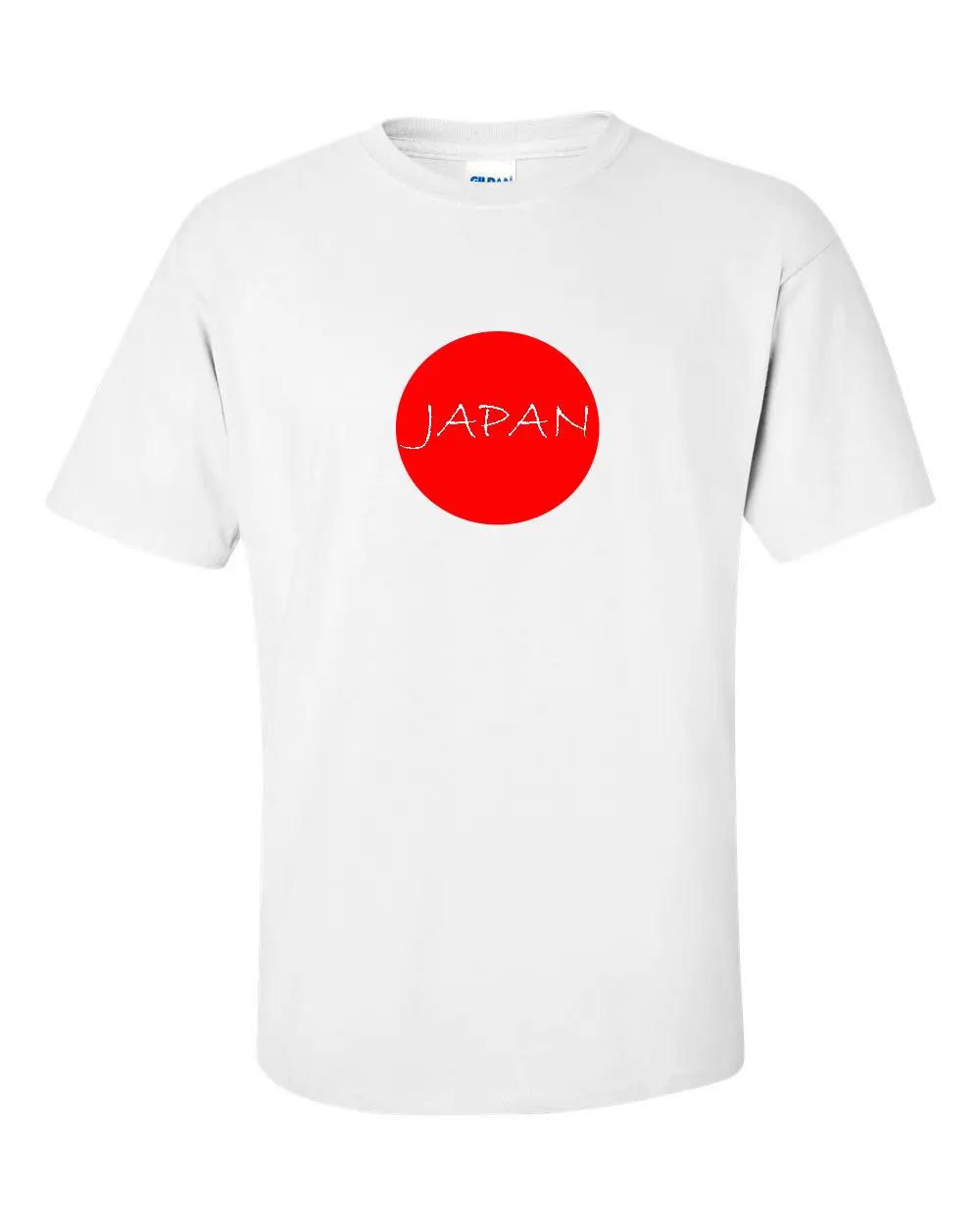 

Japan T Shirt White tee with red Japanese flag logo New T Shirts Funny Tops Tee New Unisex Funny High Quality Casual Printing