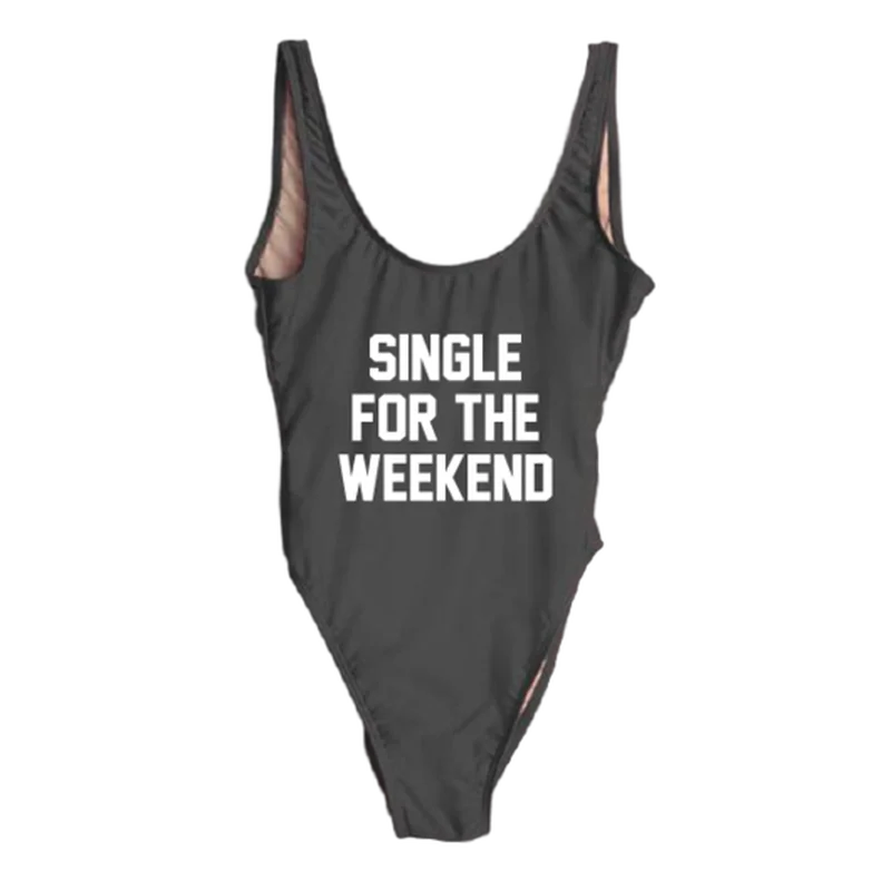 Funny Suit Single for The Weekend Beach One Piece Swimsuit Customized