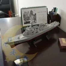 Giocattoli per bambini nave portaerei corazzata modello nave da guerra modello militare missile cacciatorpediniere rifinito con staffa
