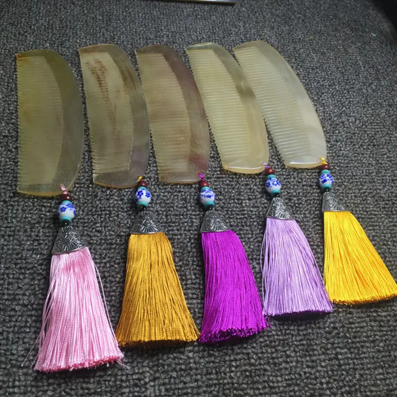 Pente de Cabelo Cuidados de Saúde Escova de Cabelo Pente para o Cabelo de Cabeleireiro Âmbar Natural Horn Estático F137 ox Não 4 High Quality Beleza e saúde