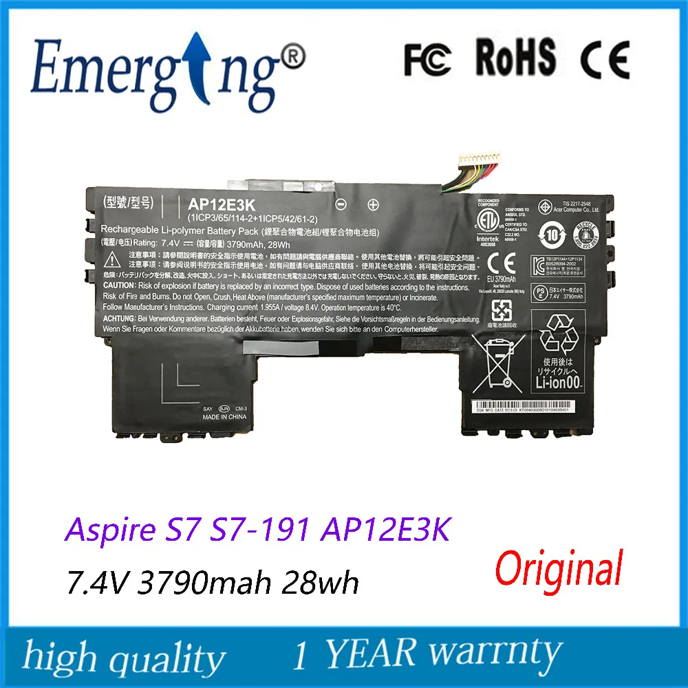7 4 V 3790mAH 28WH оригинальный новый высококачественный ap12e3k Аккумулятор для ноутбука