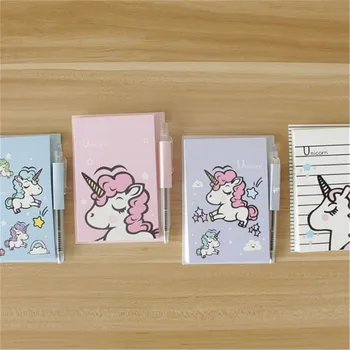 

Cute Unicorn Set 1 Notebook&1 Ballpoint Pen Writing Diary Book Kids Gift Stationery Student Rewarding School Office Supply