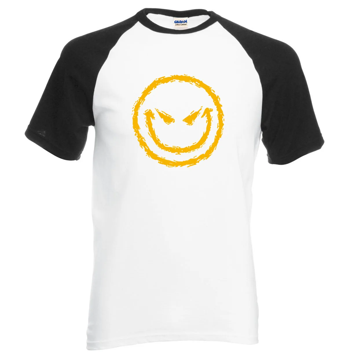 New Arrival hip hop Evil Smiley Face men t shirt 2016 new summer 100% cotton raglan tee fashion casual top tees Camisetas Hombre