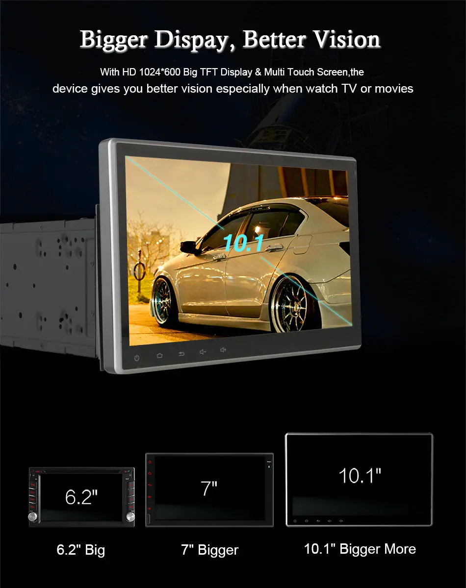 Excellent 10.1 inch 4G SIM LTE Android 6.0 8 Core 2GB RAM+32/16GB ROM Universal 2 din 2din 1 din 1din Car DVD Player GPS Radio Stereo TPMS 13
