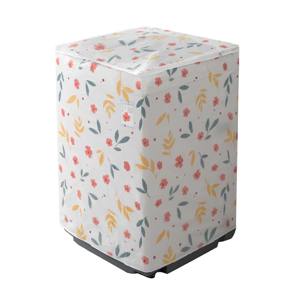 

Dustproof Cover Reusable Translucent Matte Home Decor Flip Cover Washable Protector PEVA Waterproof Zipper Washing Machine Top