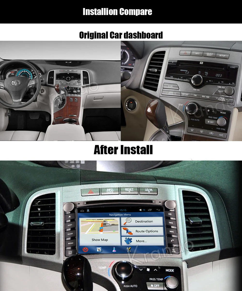 Krando Toyota Venza Android car radio gps dvd player navigation multimedia system (2)
