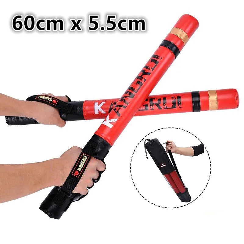 DELITLS Training Sticks 2pcs PU Leather Punching Pads Target Boxing Tool Flexibility oordination Grappling Muay Thai Fighting Speed Reaction Durable Agility
