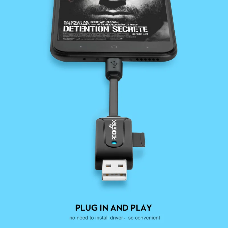 Rocketek micro usb 2 0 мульти в 1 памяти otg телефон кардридер адаптер для SD/TF SD pc компьютер