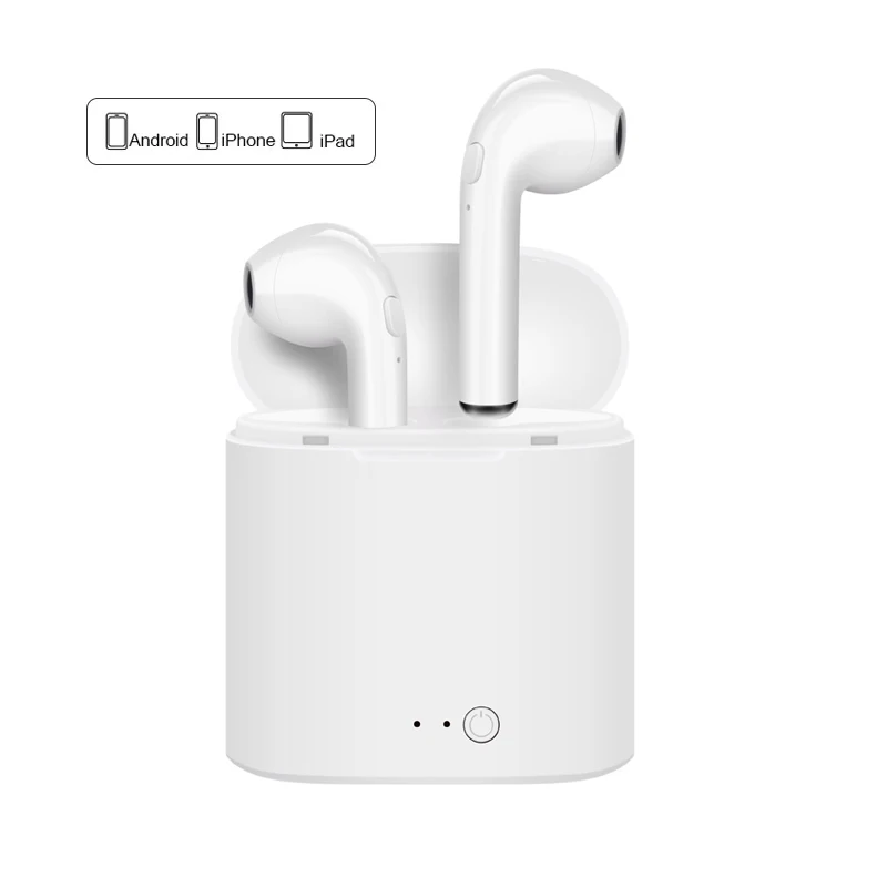 

I7 TWS Bluetooth Mini Double ear Earbuds Earphone Wireless Air Headsets pods with mic for IPhone 8 7 Plus 6s Android Xiaomi