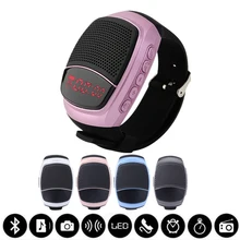 Sports Bluetooth Speaker B90 Hands-free Call TF Card Playing FM Radio Self-timer Wireless Speakers Smart Watch Time Display