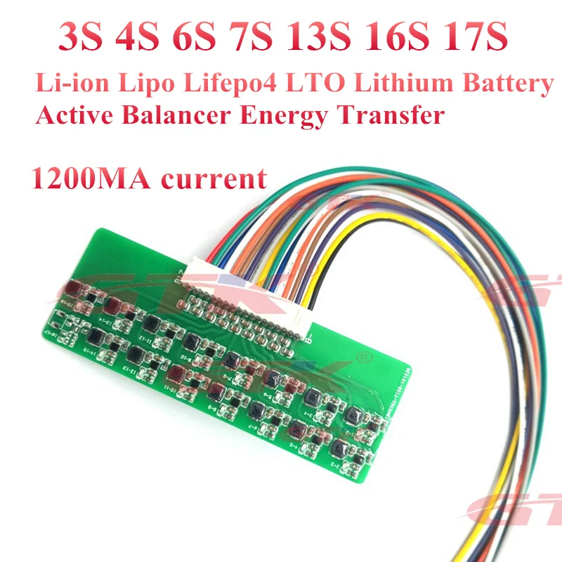 1.2A баланс 3S 4S 6S 7S 8S 9S 13S 16S литий-ионный Lipo Lifepo4 литиевая батарея активный эквалайзер балансировочная плата передачи энергии