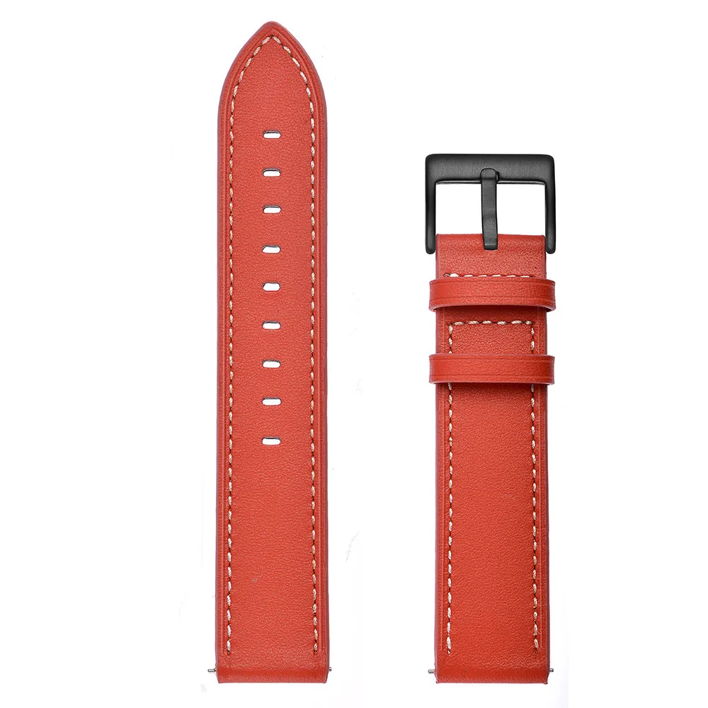 20 мм кожаный ремешок для Garmin Vivoactive 3/Vivomove HR быстросъемный браслет для samsung Galaxy Watch 42 мм/Active - Цвет ремешка: Red