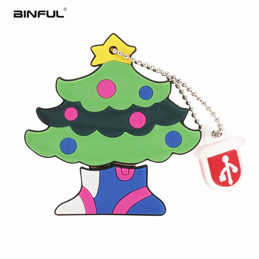 USB флеш-накопитель 128 ГБ, флеш-накопитель, мультяшный снеговик, Рождественская елка, подарки, 64 ГБ, 32 ГБ, 16 ГБ, 8 ГБ, 4 Гб, олень, Санта-Клаус, флеш-накопитель