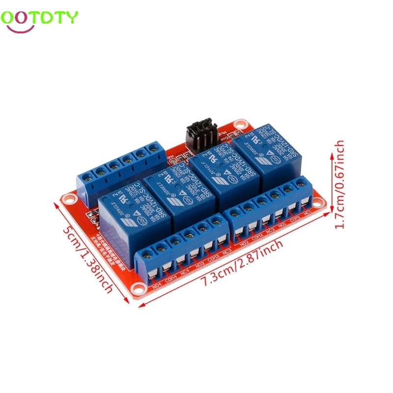 1 шт. 12 В 4 канала релейный модуль с Оптрон изоляции поддерживает высокий низкий триггер 828 продвижение