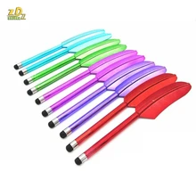 500 шт/партия дизайн перо емкостный сенсорный экран Стилус для iPhone стилус ручка для Table для samsung huawei красочные