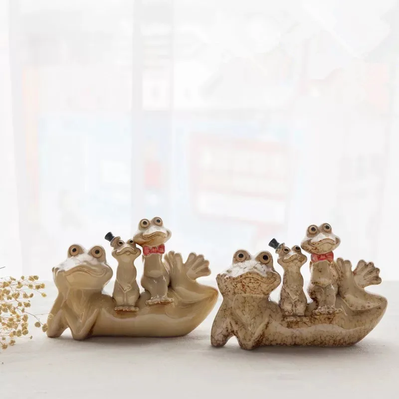 Керамические изделия ручной работы Рекомендуемые лягушки украшения домашний