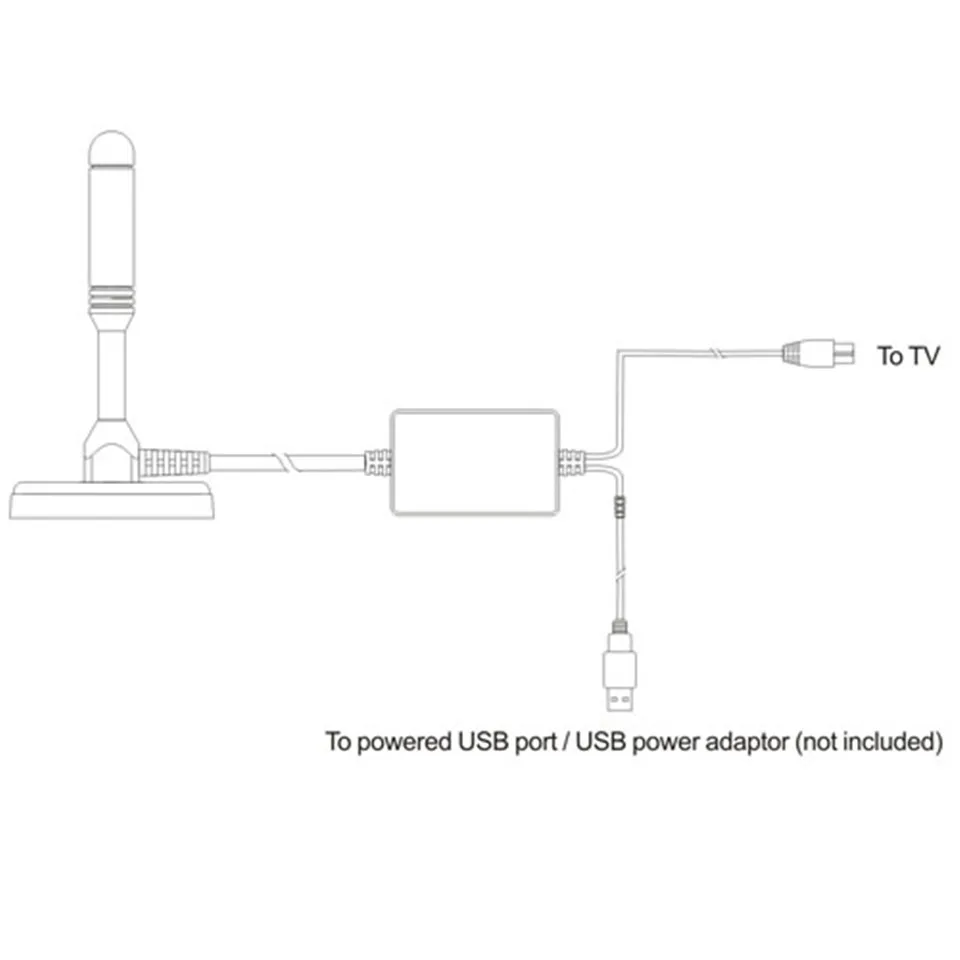 August DTA245 Amplified Digital HDTV Antenna Portable Indoor/Outdoor Antennas with Signal Booster for USB TV Tuner / DVB T/T2 TV-in TV Antenna from Consumer ...