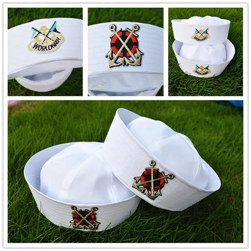 Шапки в стиле милитари для моряков белая шляпа Captain морской головной убор с