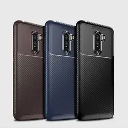 Матовая углеродного волокна зерна Armor Case для Xiaomi Pocophone F1 чехол силиконовый мягкий чехол для телефона для Xiaomi Поко F1 Защитная крышка