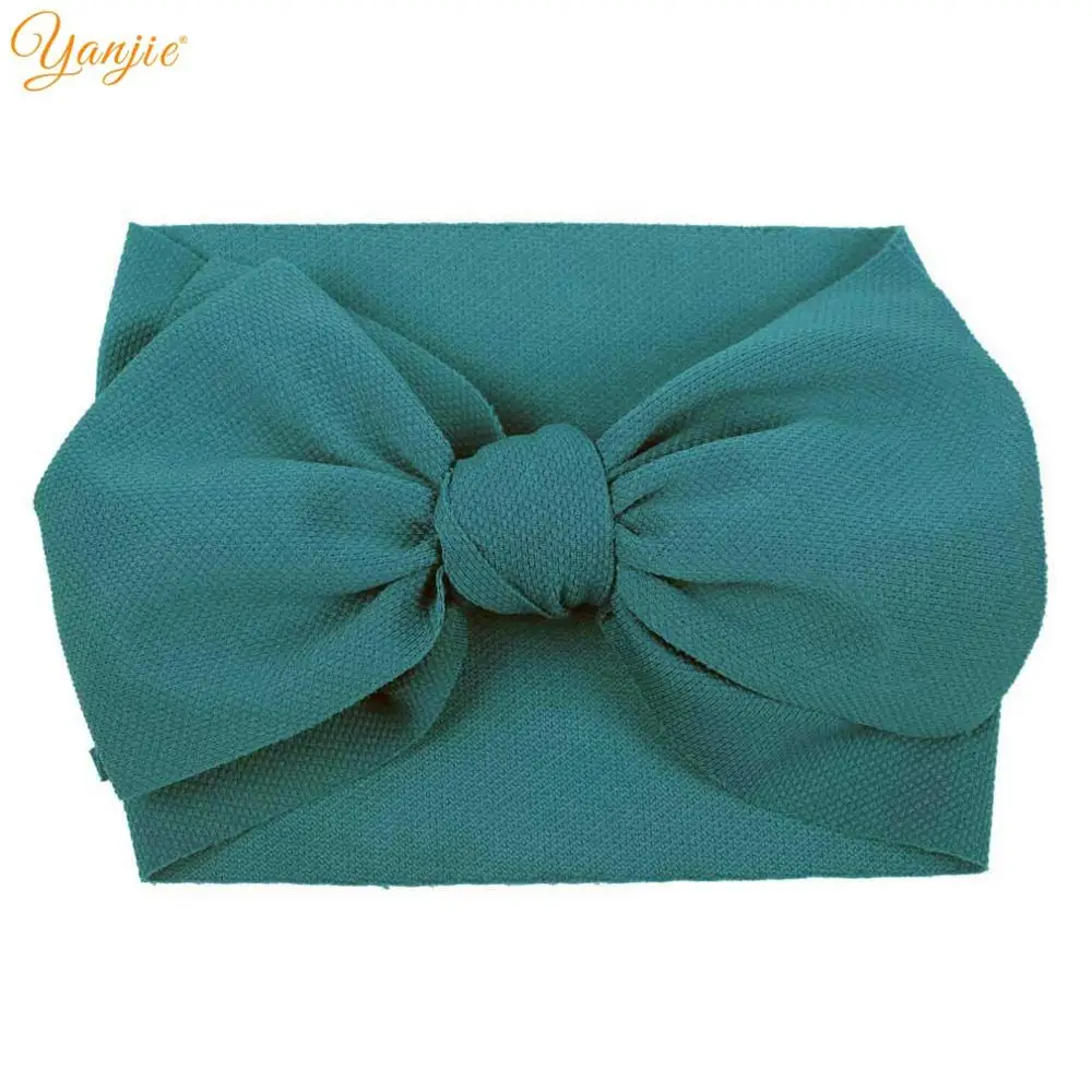 7 inch bow-peacock 7 дюймовая повязка на голову с большим бантом для девочек, г., однотонные большие банты для волос, эластичные тюрбан, повязка на голову, детский топ с бантом, повязка на голову, аксессуары для волос - Цвет: 7 inch bow-peacock